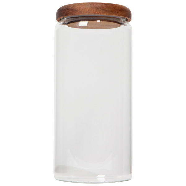 Acacia Wood+Glass Jar - 42oz