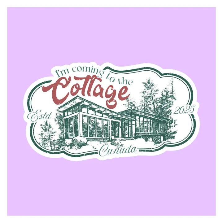 I'm Coming To The Cottage (Image) Sticker