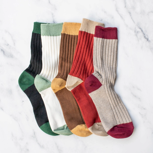 Two-Tone Jacquard Socks