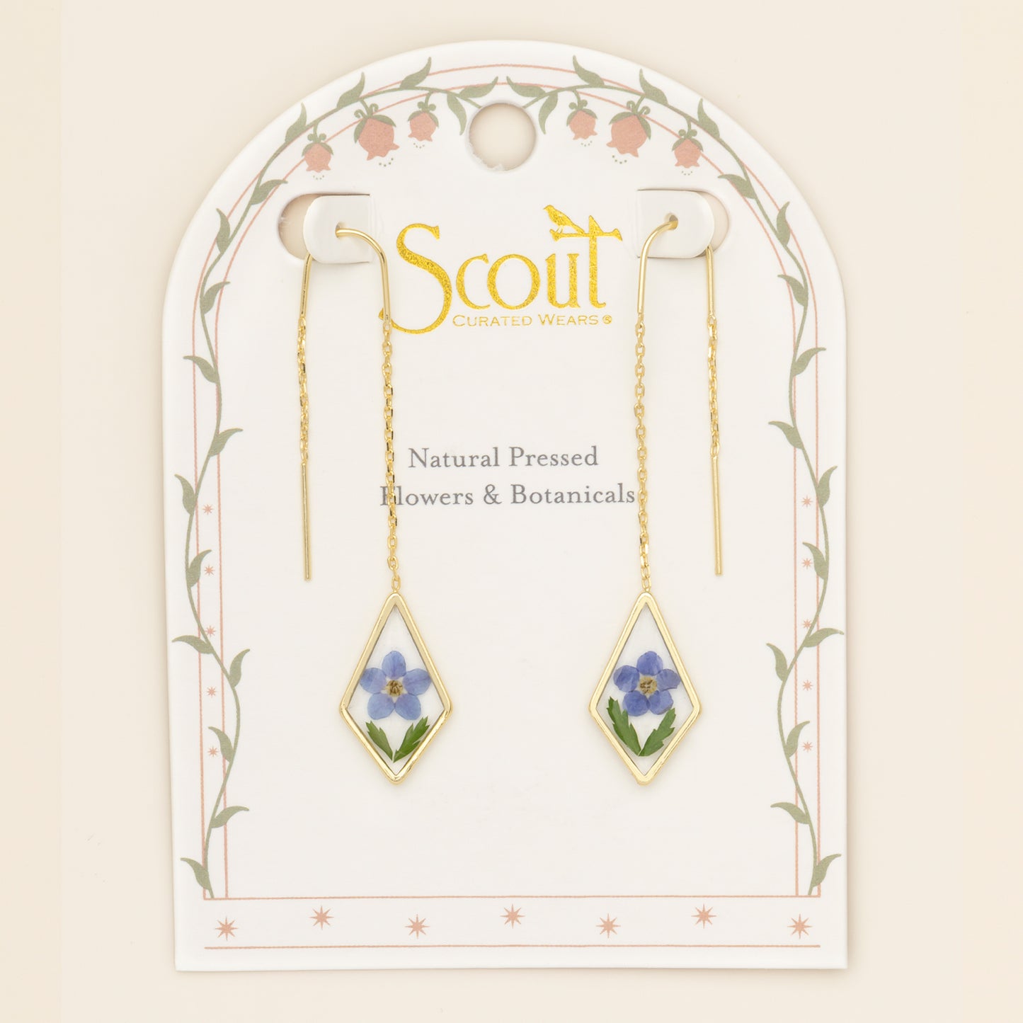 Blue Forget Me Not Pressed Flower Threader