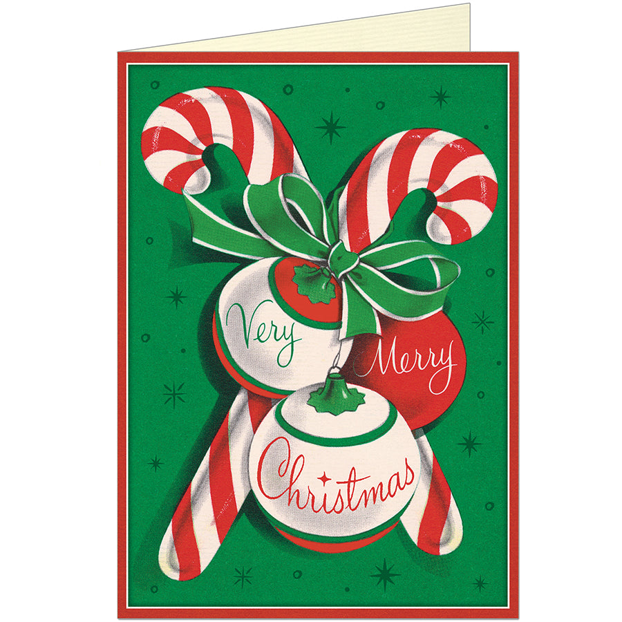 Vintage Candy Canes Card