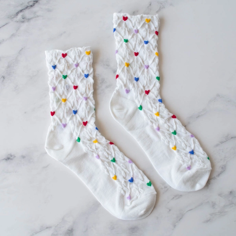 Berry Heart Casual Socks