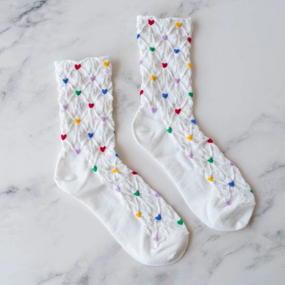 Berry Heart Casual Socks