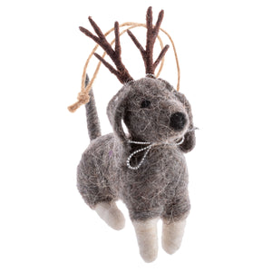 Felted Rein-Dog Ornament - 6 Styles