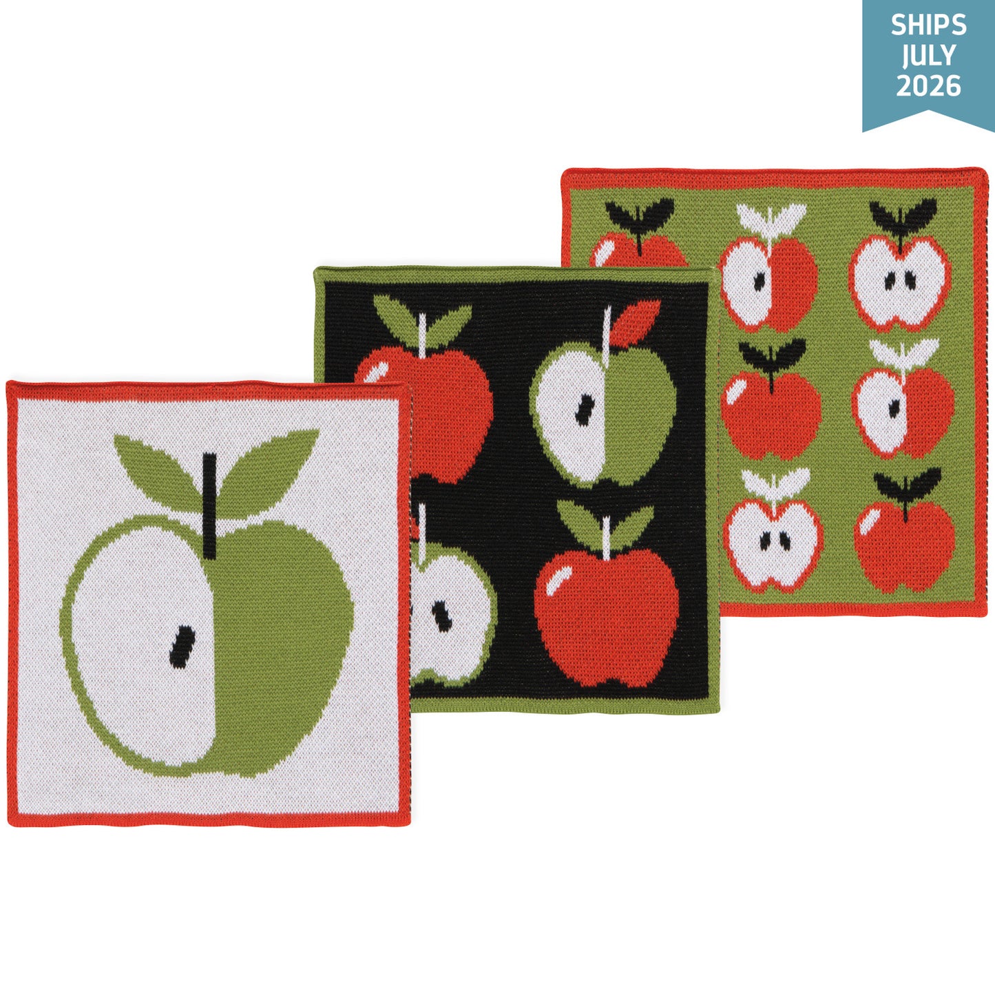 Apple A Day -  Knit Dishcloth Set