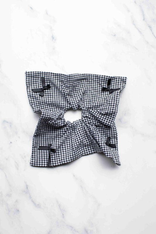 Gingham Square Scrunchie