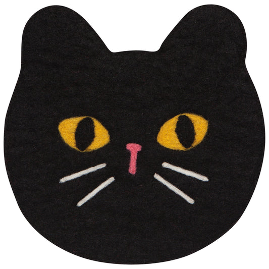 Black Cat Felt Trivet