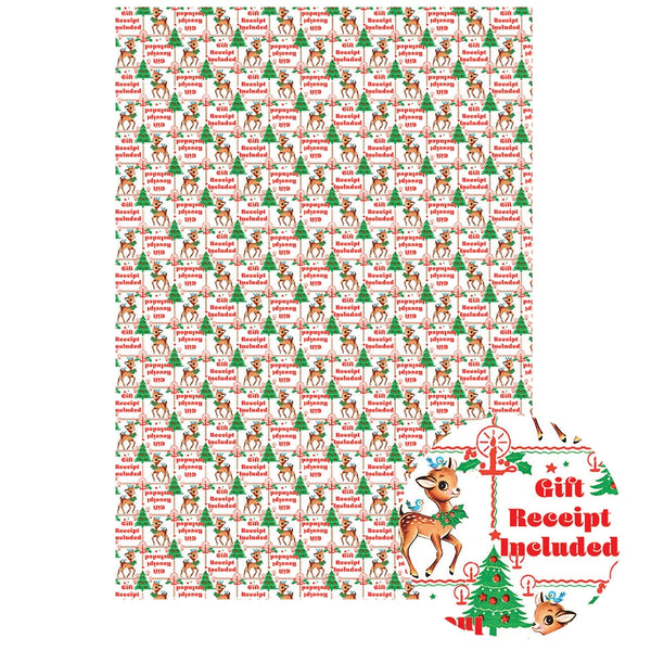 Gift Receipt Wrapping Paper - Set/3