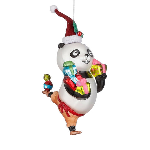 Panda - Vintage Glass Ornament