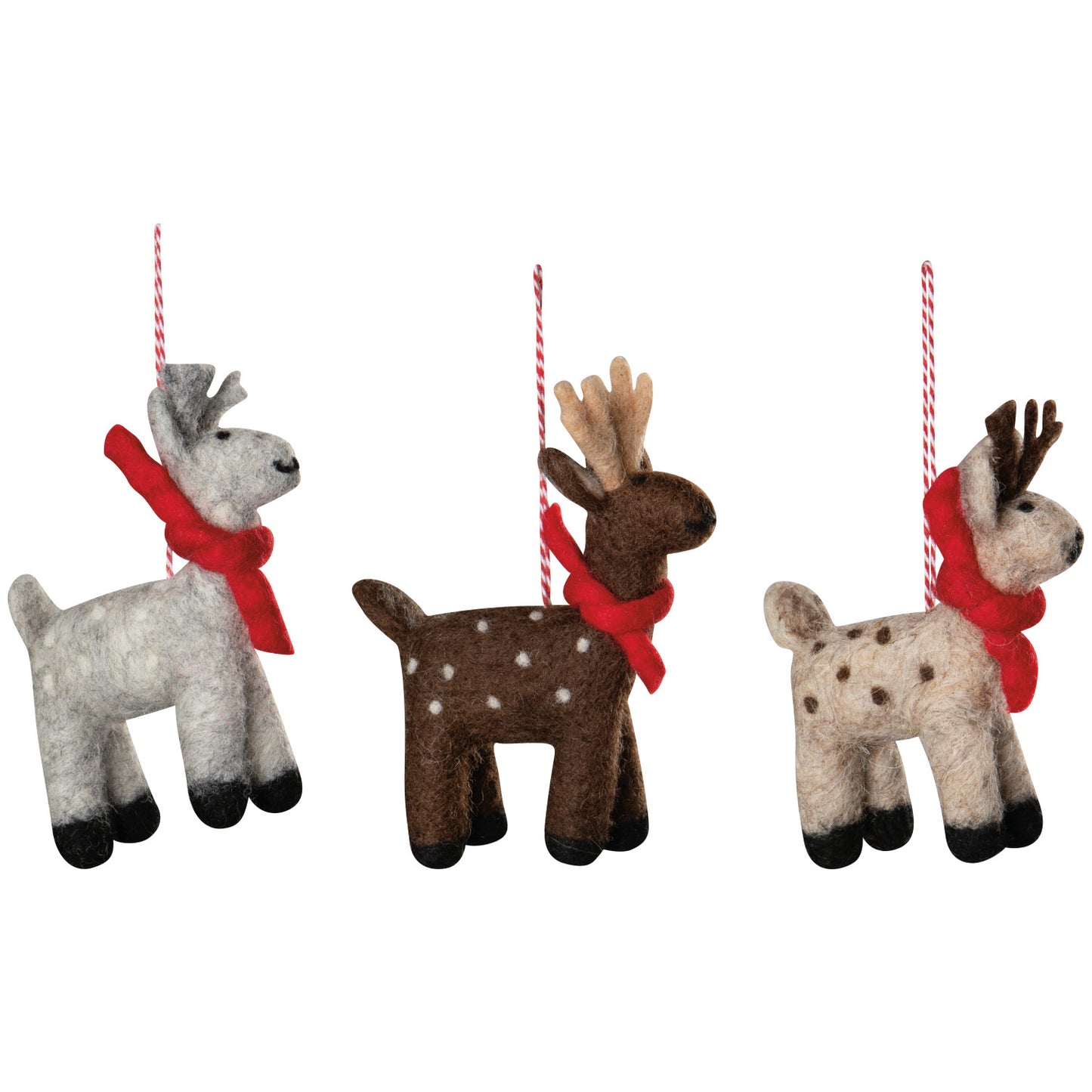 Arctic Deer Felt Ornament - 3 Colors