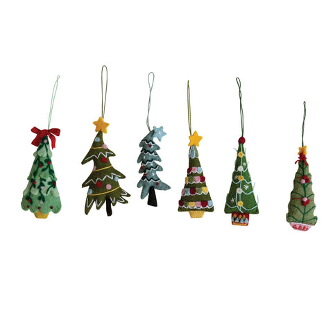 Felted Tree Ornament - 6 Styles