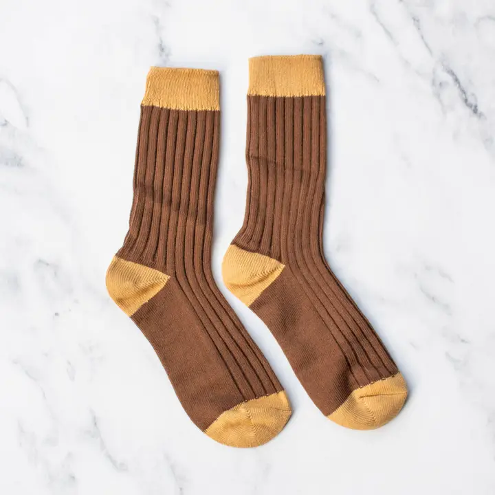 Two-Tone Jacquard Socks