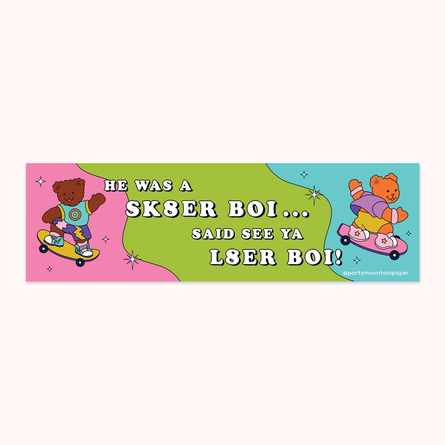 Sk8er Boi Bumper Sticker