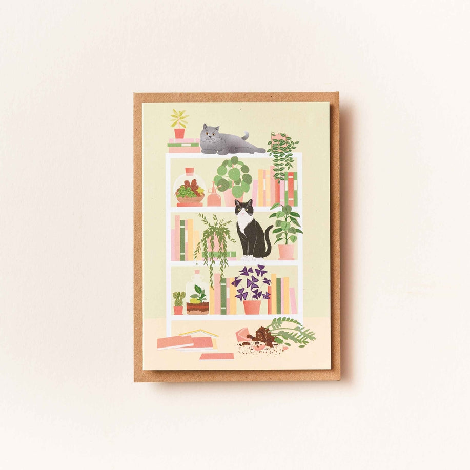 Cats On The Shelf Card