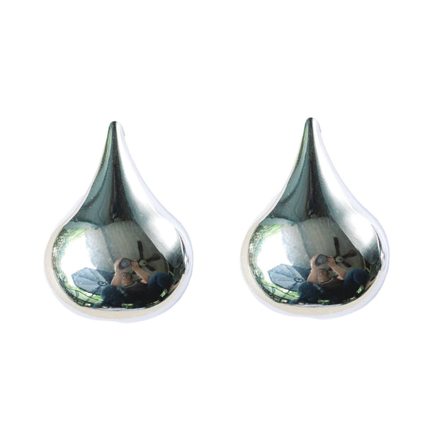 Silver Teardrop Studs