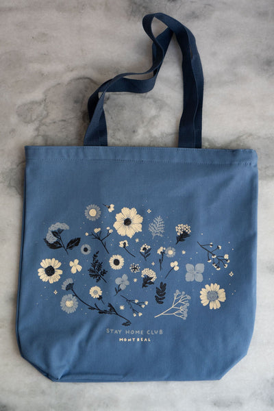 Pressed Flowers XL Zipper Tote