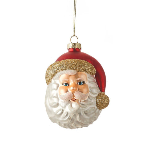 Santa - Vintage Glass Ornament