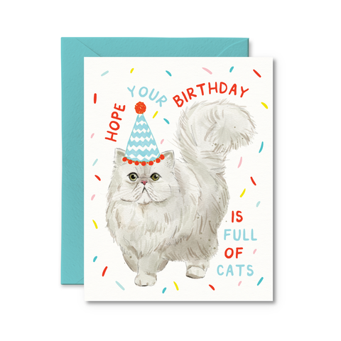 Full of Cats Birthday Card