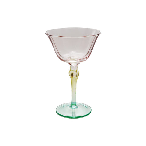 Pleated Flower Stemmed Wine Glass