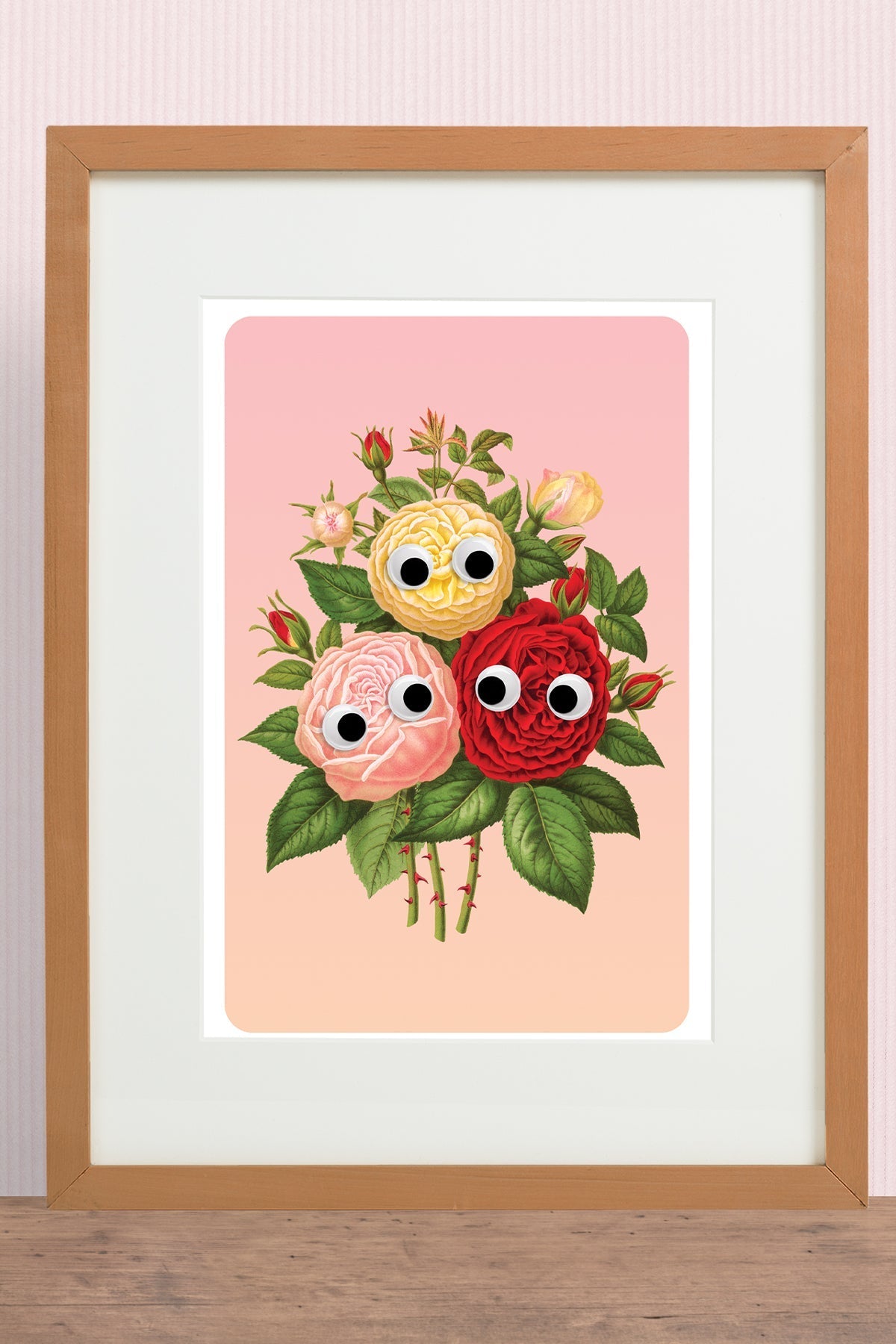 Googly Roses Print