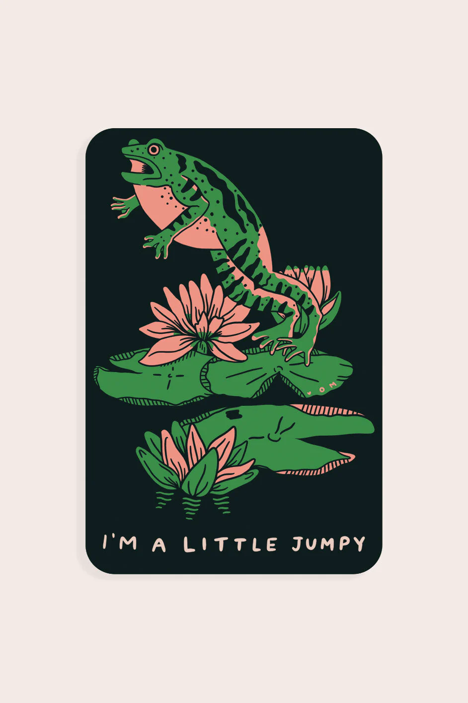 Jumpy Frog Vinyl Sticker