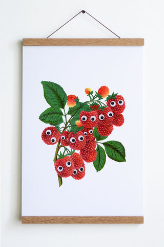 Googly Raspberries Print