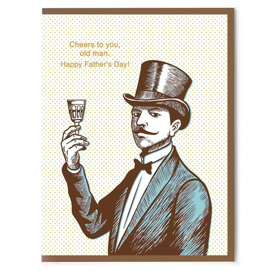 Cheers Old Man Father's Day Card