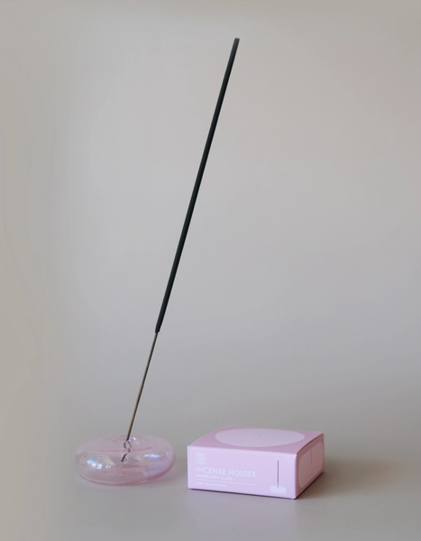 Pink Glass - Dimple Incense Holder