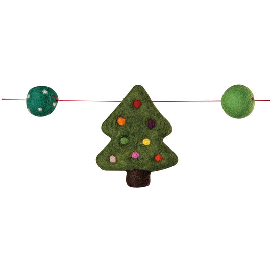 Evergreen Felt Garland