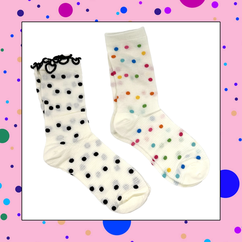 Mini Dot Netted Socks