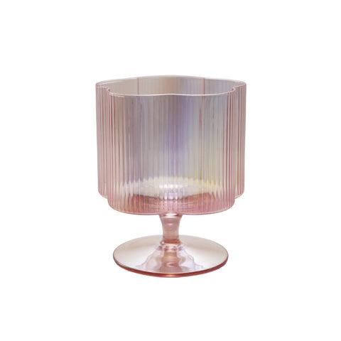 Pleated Flower Wine Glass