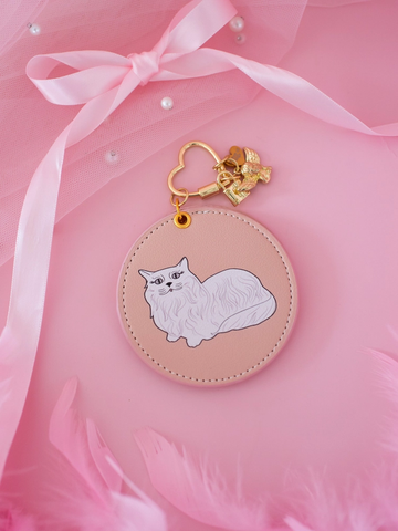 Miss Kitty Mirrored Keychain