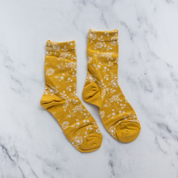 Antique Rose Garden Socks