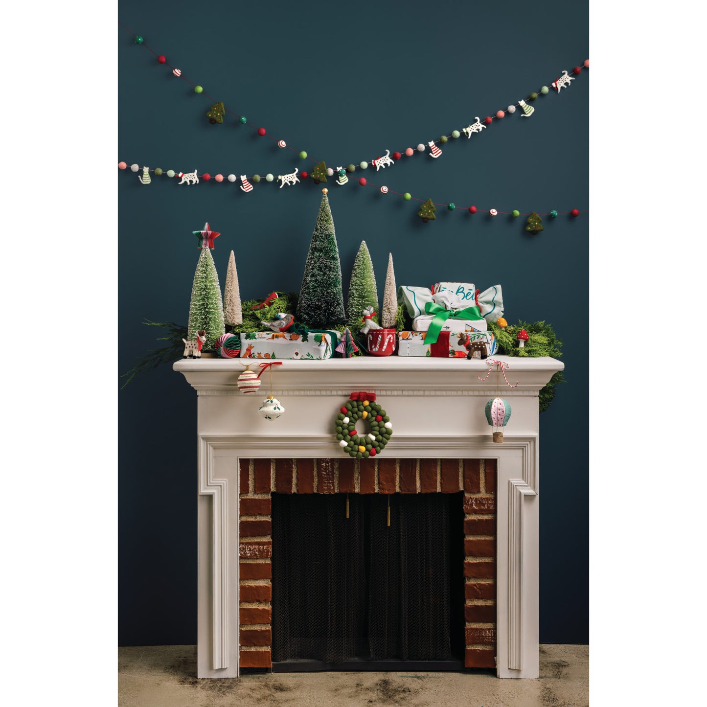 Evergreen Felt Garland