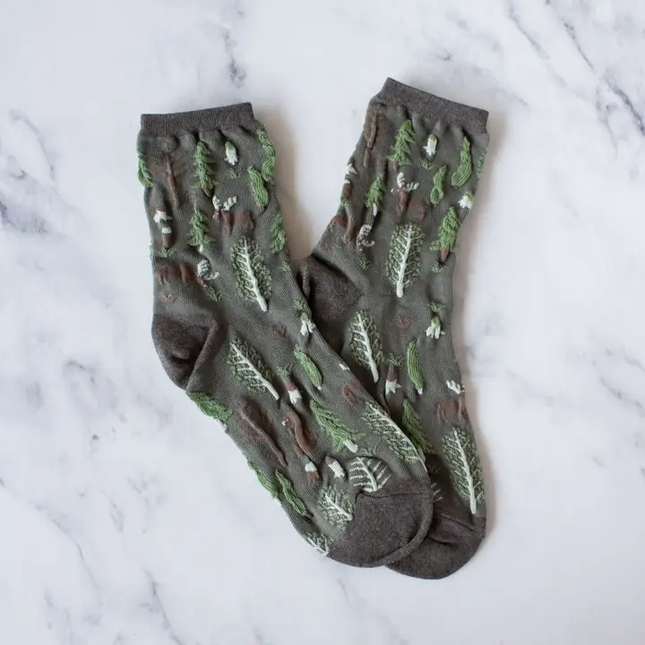 Winter Forest Socks