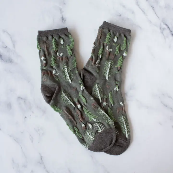 Winter Forest Socks