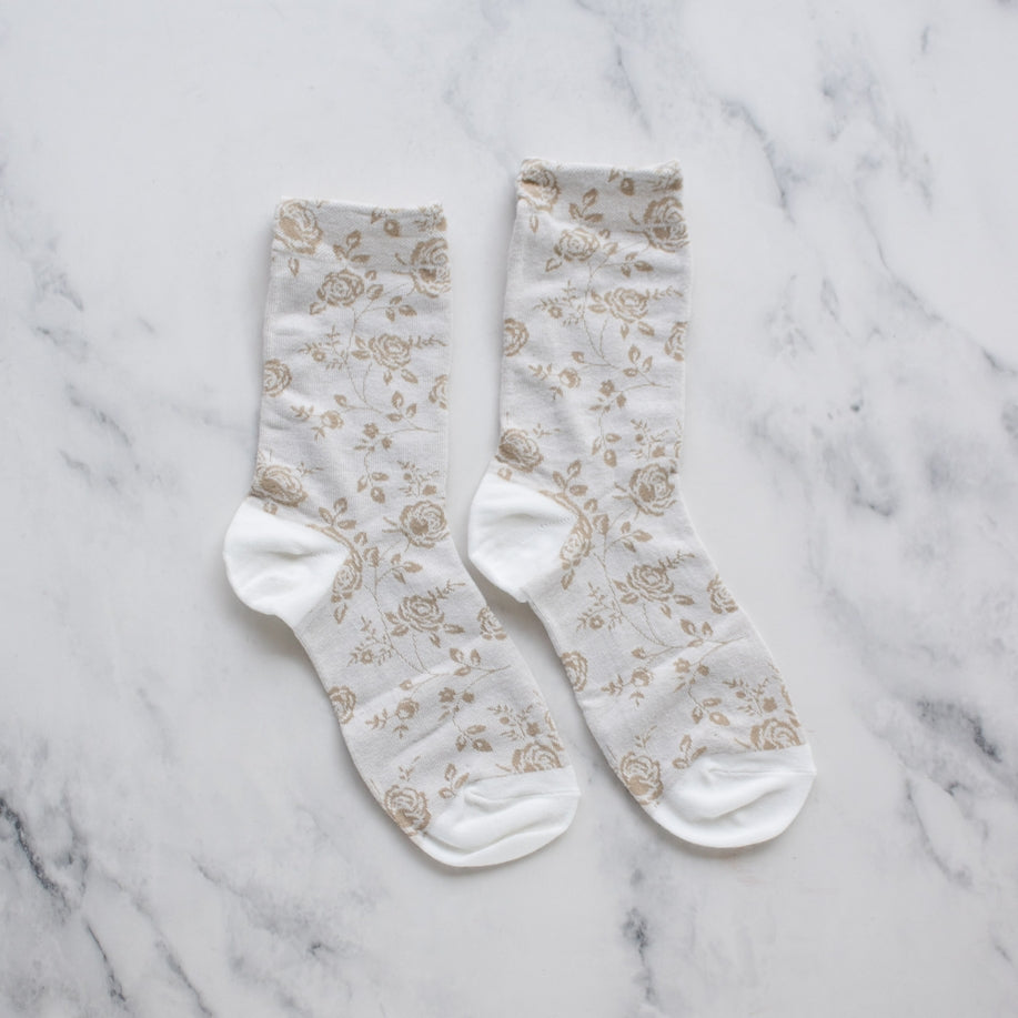 Antique Rose Garden Socks