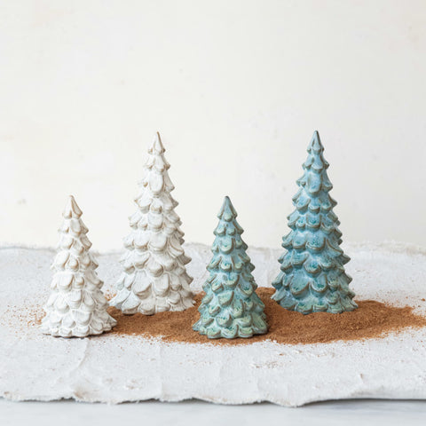 Vintage Inspired Stoneware Tree Teal - 2 Sizes