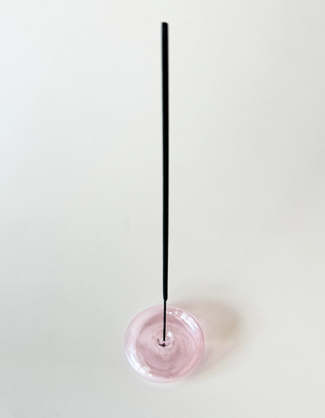 Pink Glass - Dimple Incense Holder