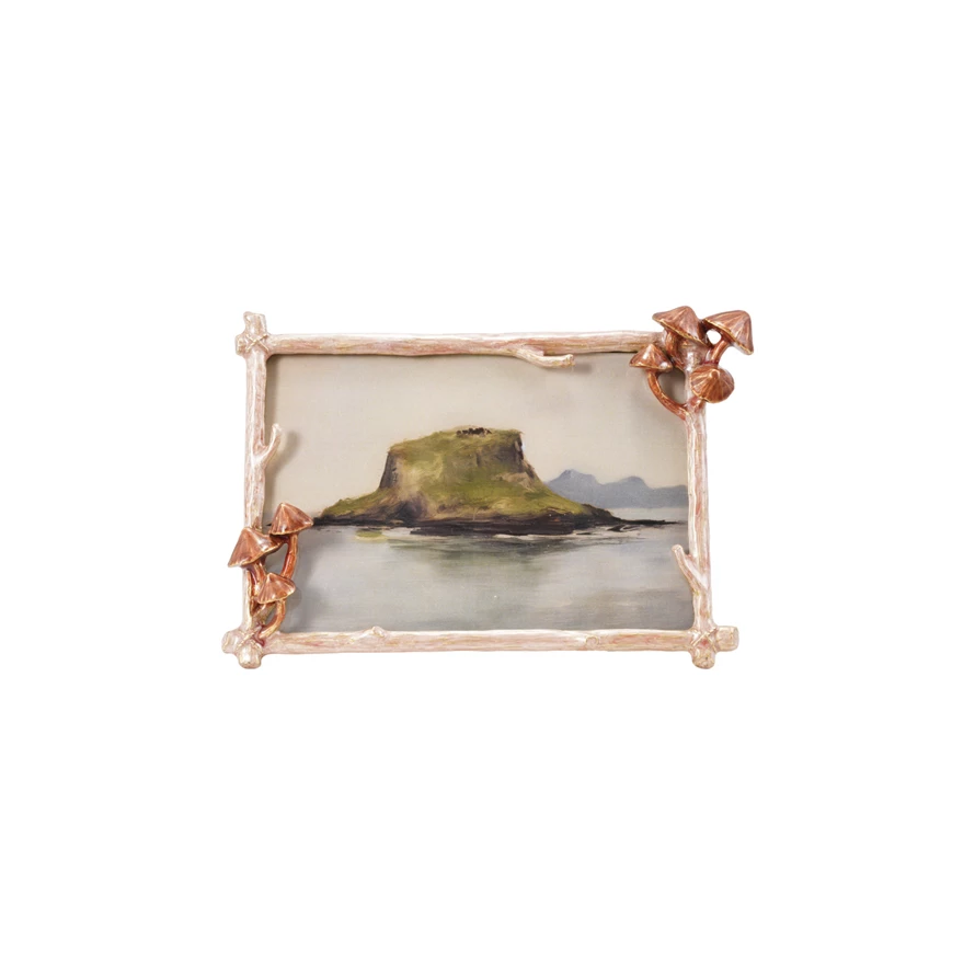 Enamelled Metal Mushroom Frame - 4x6