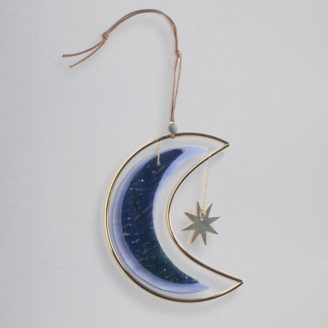 Moon Star - Stained Glass Sun Catcher