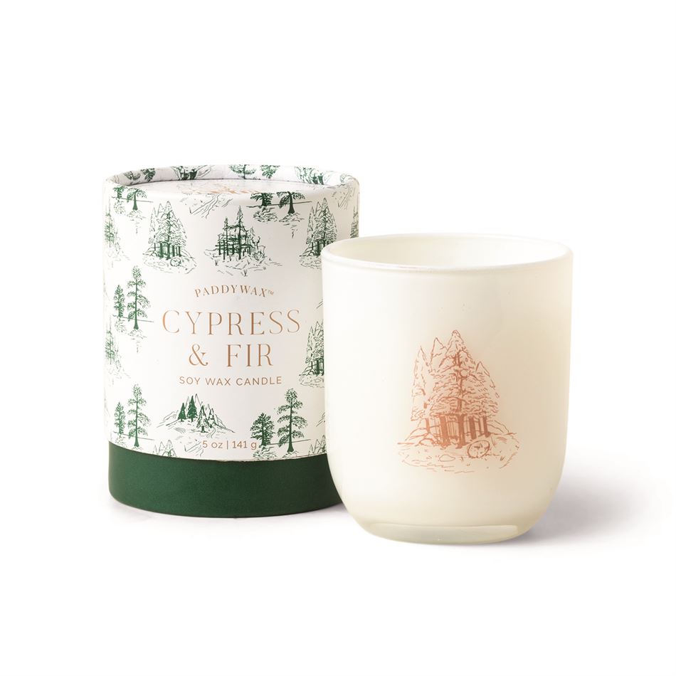 Cypress + Fir Candle - White