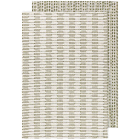 Olive Textured Dish Towels - Set of Two