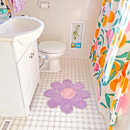 Lilac Daisy Bathmat