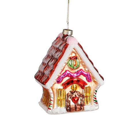 Brown House - Vintage Glass Ornament