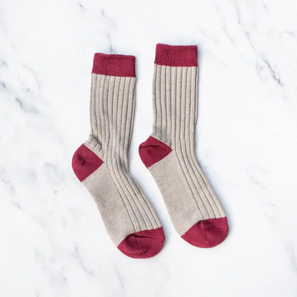 Two-Tone Jacquard Socks
