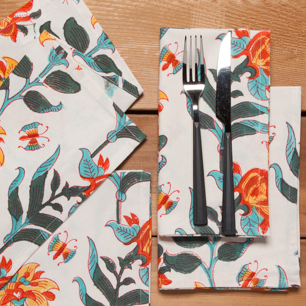 Marigold - Block Print Napkin Set