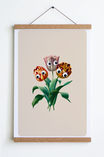 Googly Tulips Print