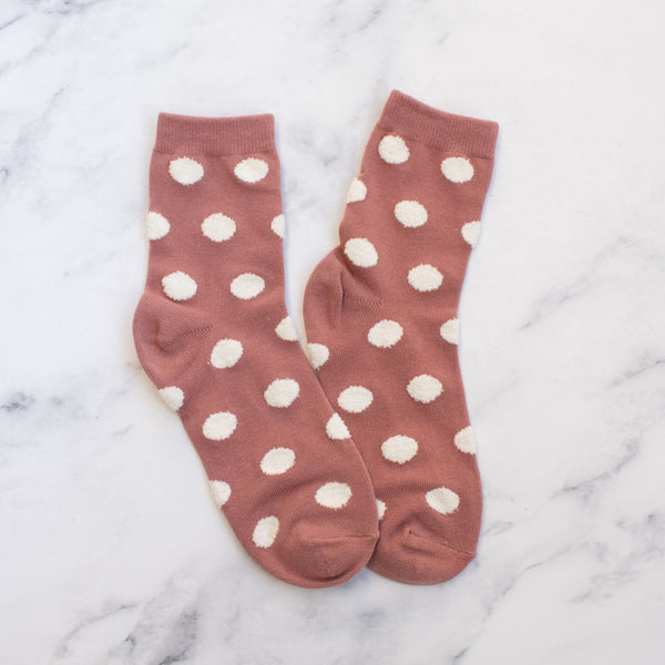 Polka Dot Puff Socks