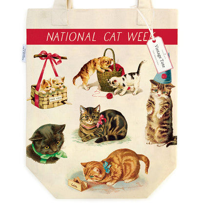 Cavallini Tote Bag - Cats
